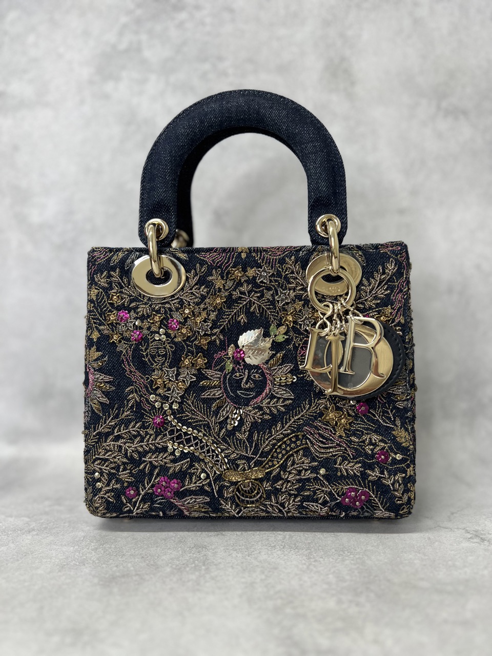 Lady Dior Embroidered Denim