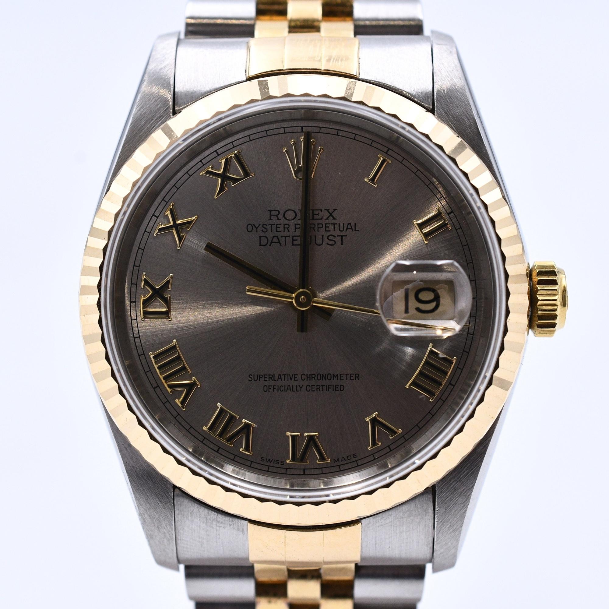 Rolex Datejust Grey Roman