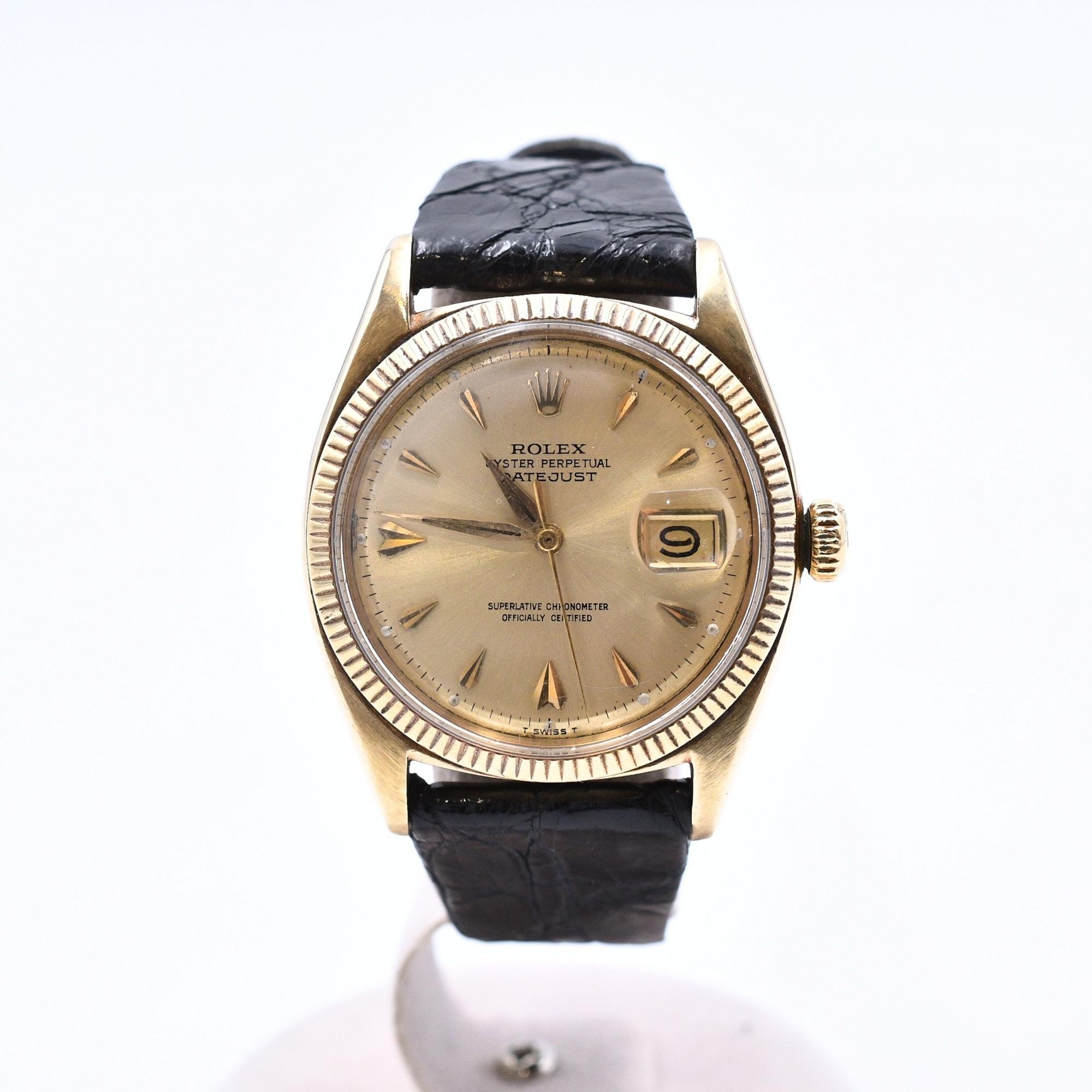 Rolex Datejust Champagne Dial 14K Yellow Gold hover