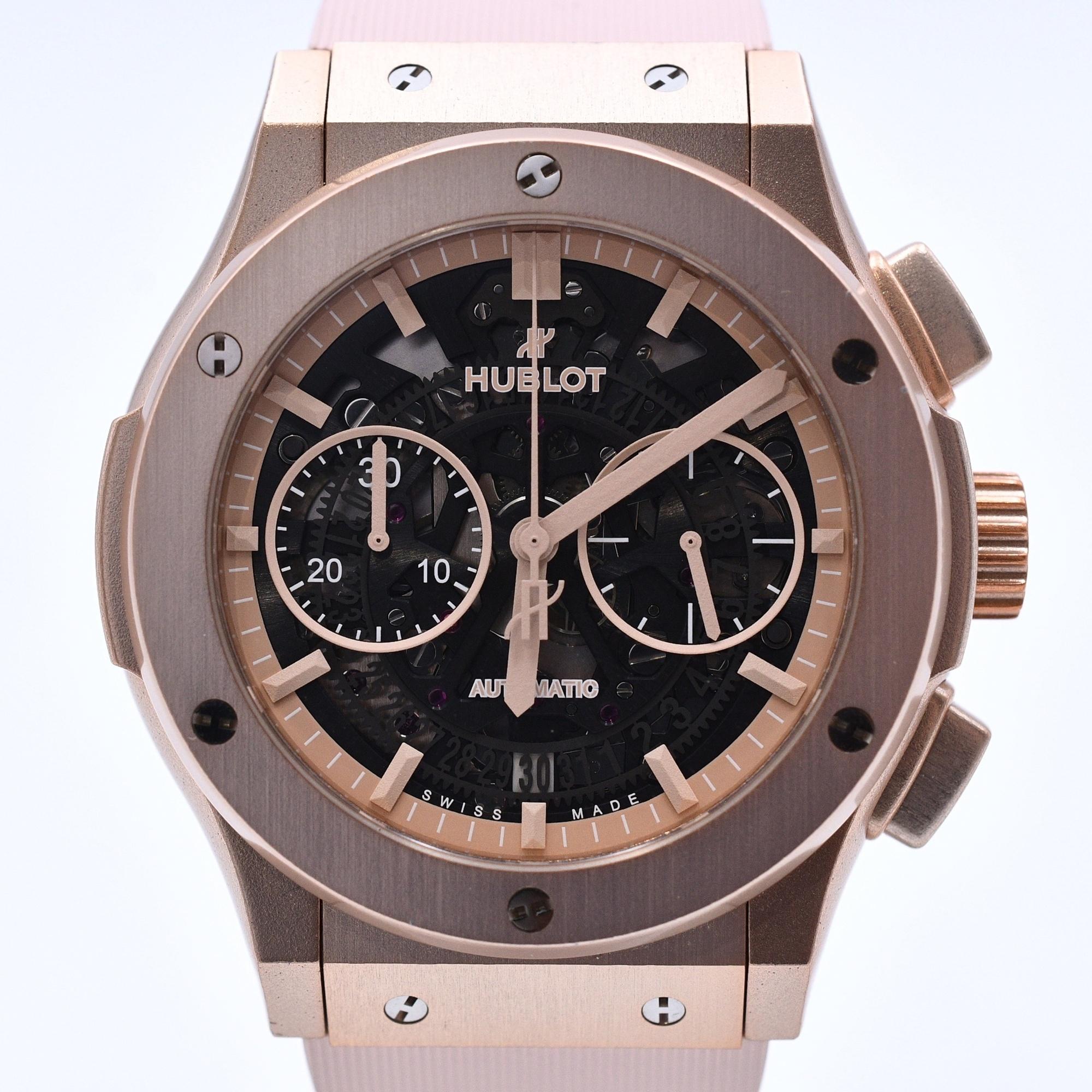Hublot Aerofusion Chronograph Aluminum Pink Skeleton