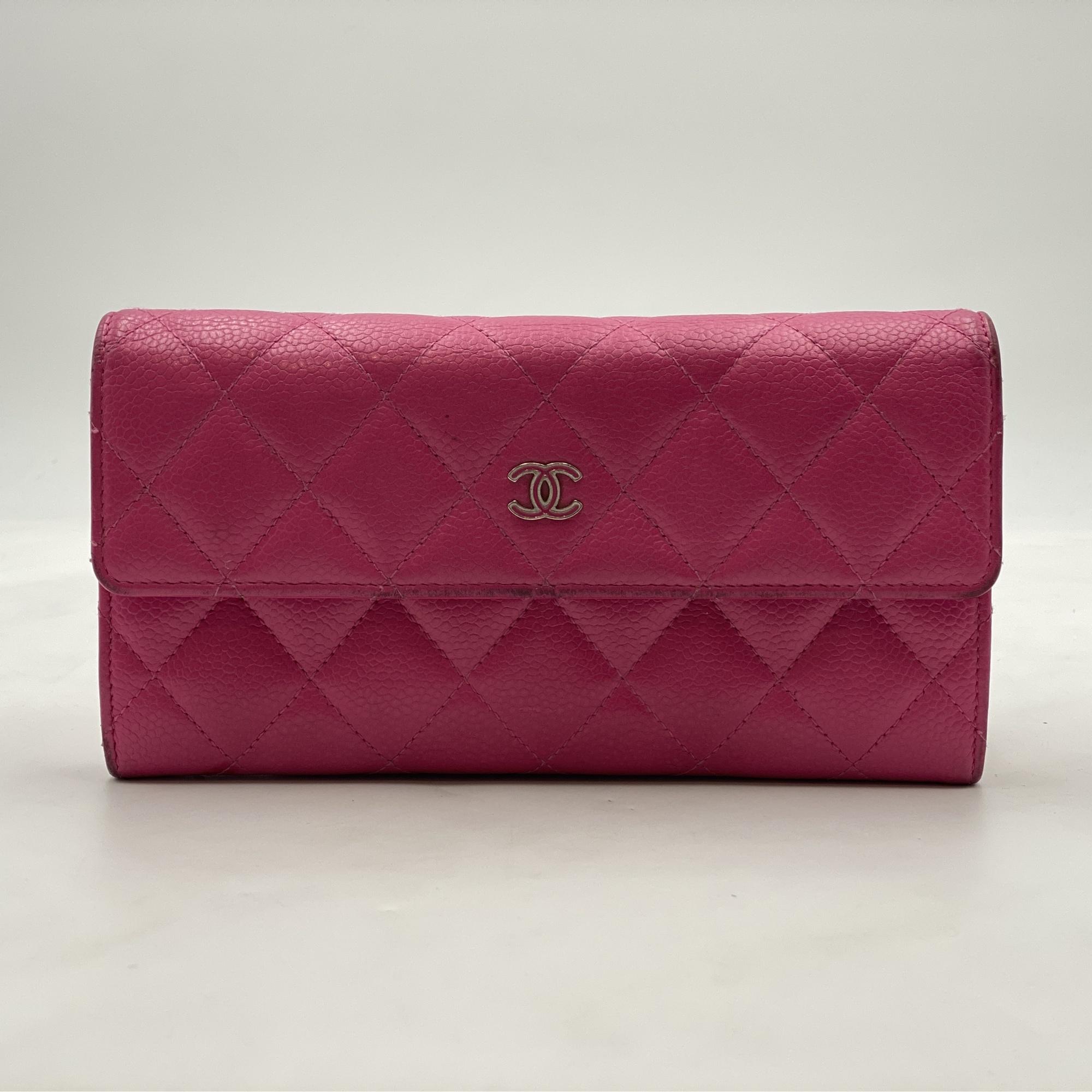 Chanel Lambskin Camelia Trifold