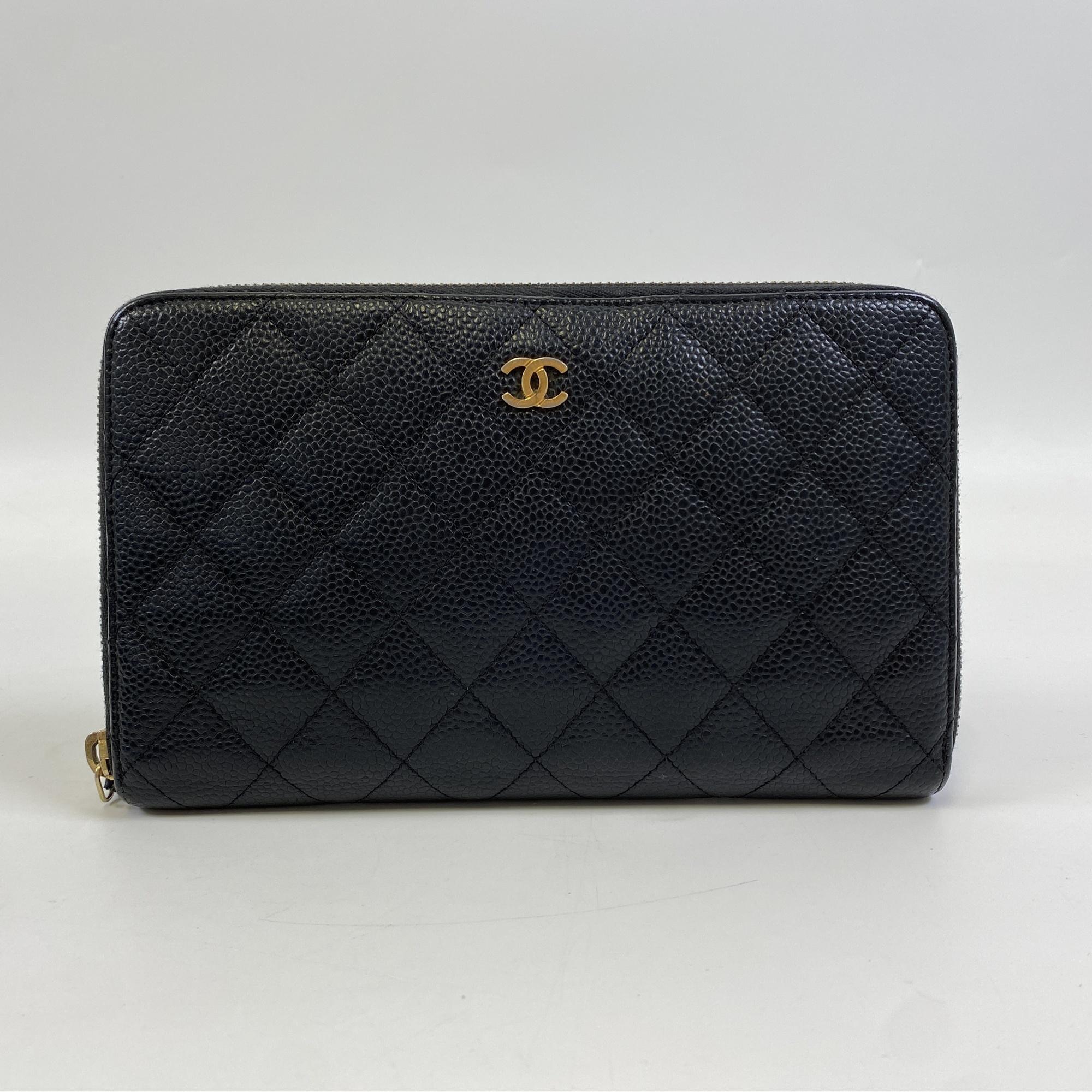 Chanel Matelassé Round Zip Long Wallet
