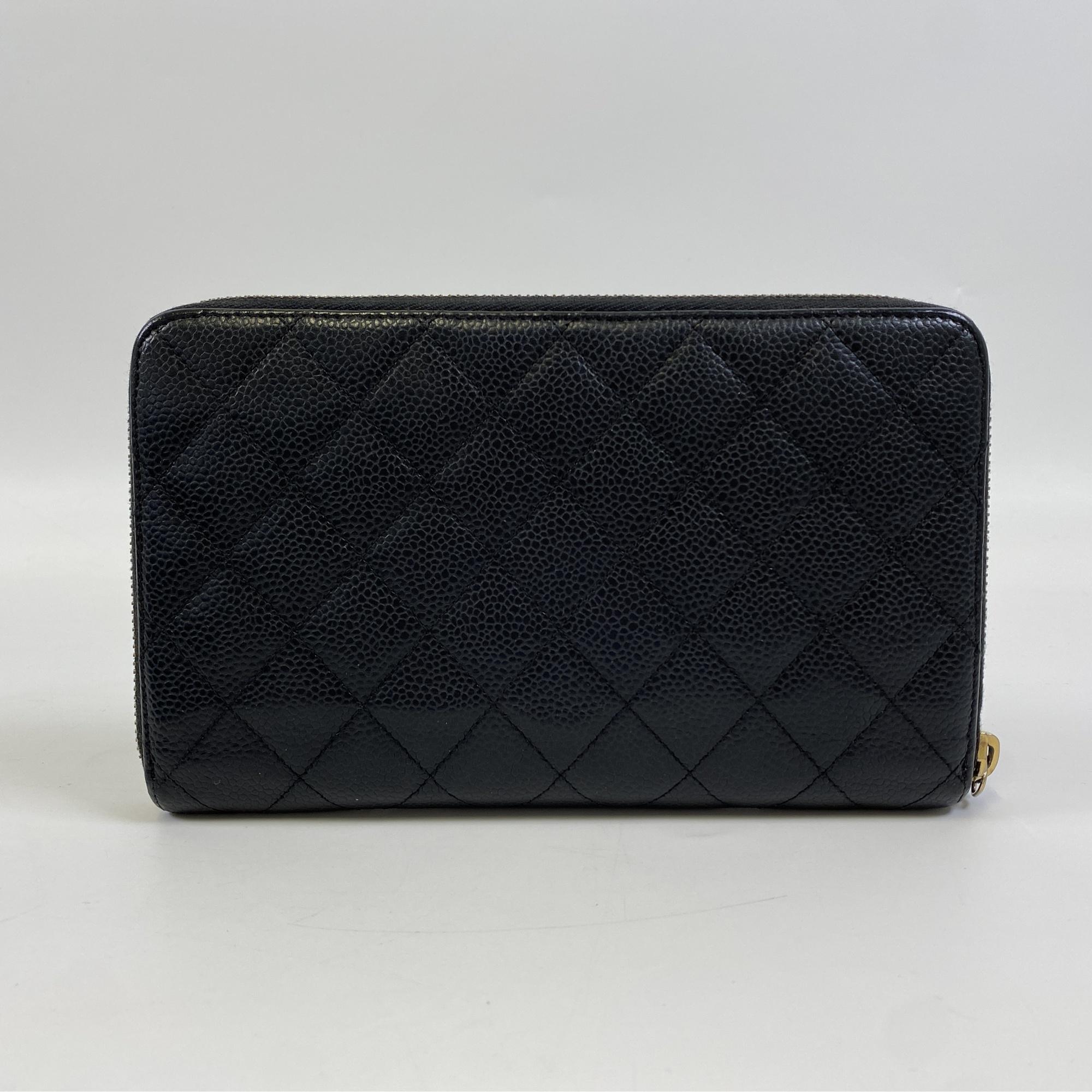 Chanel Matelassé Round Zip Long Wallet hover