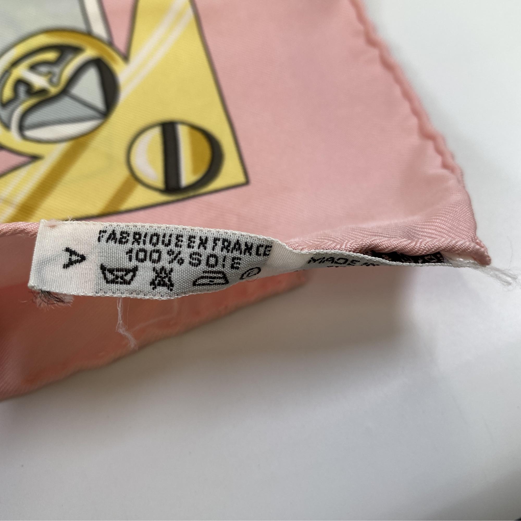 Hermes Carre 90 Sextants Pink Silk hover