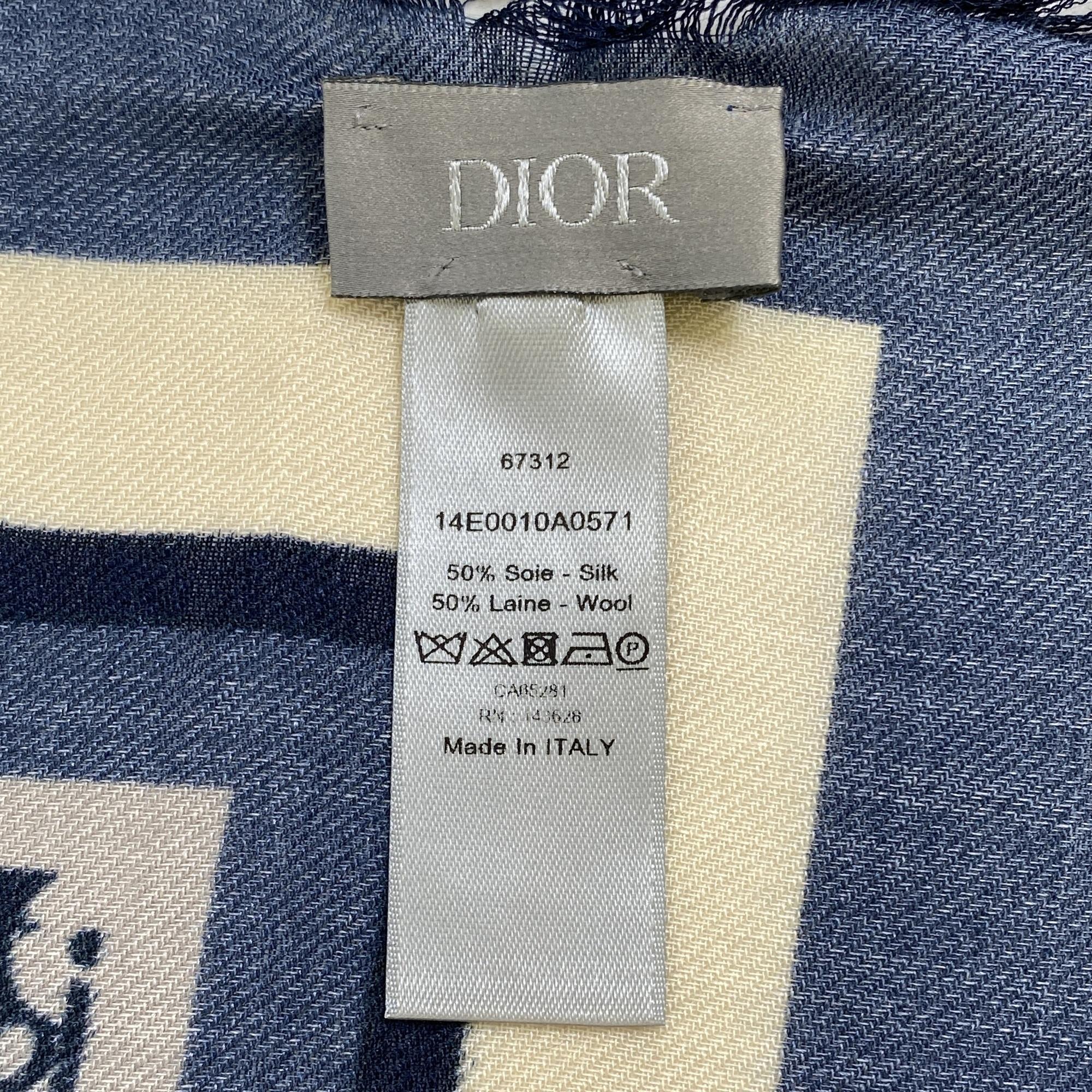 Christian Dior Oblique Stole, Multicolor Silk hover