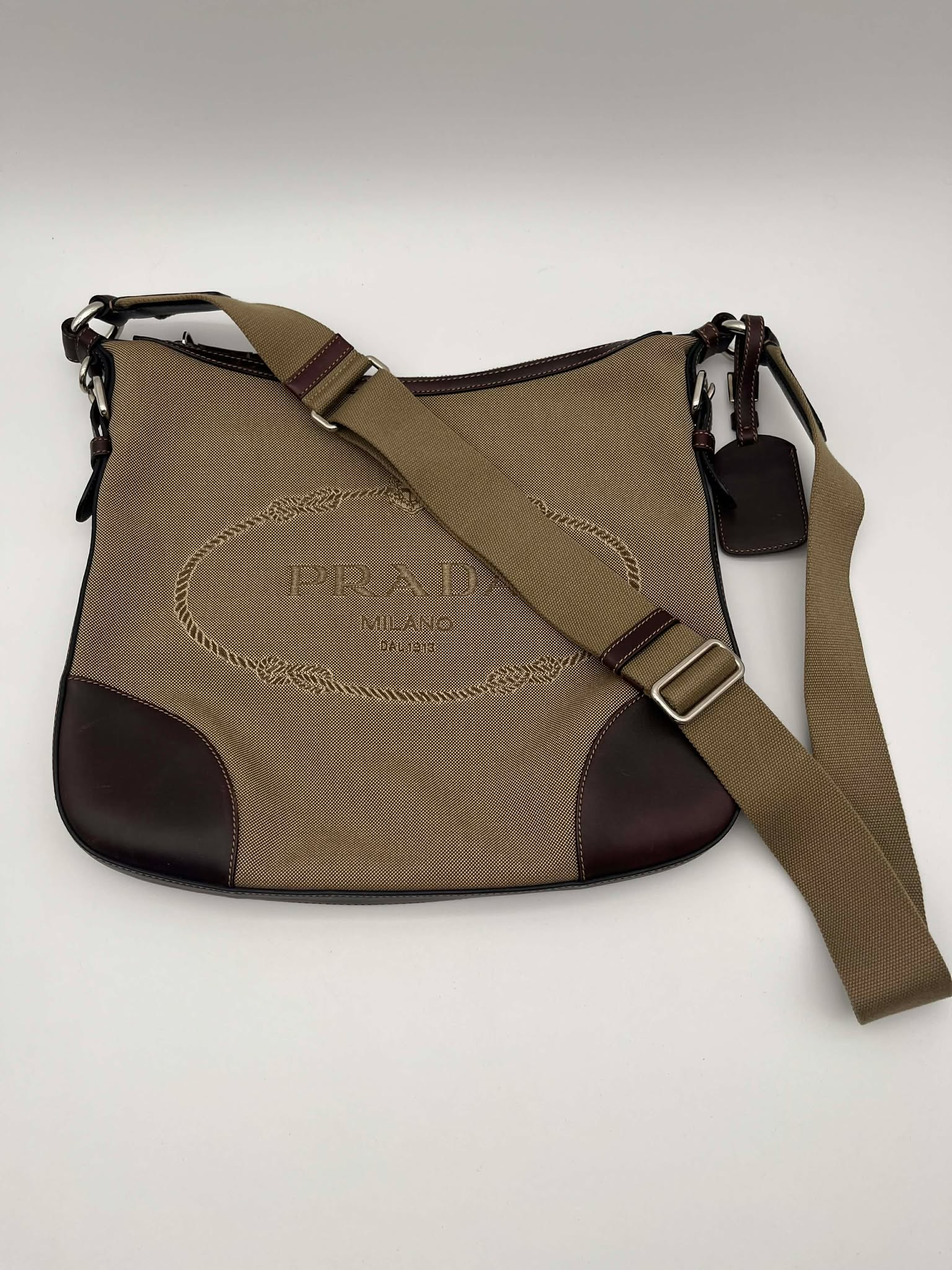 Logo Jacquard Messenger Bag