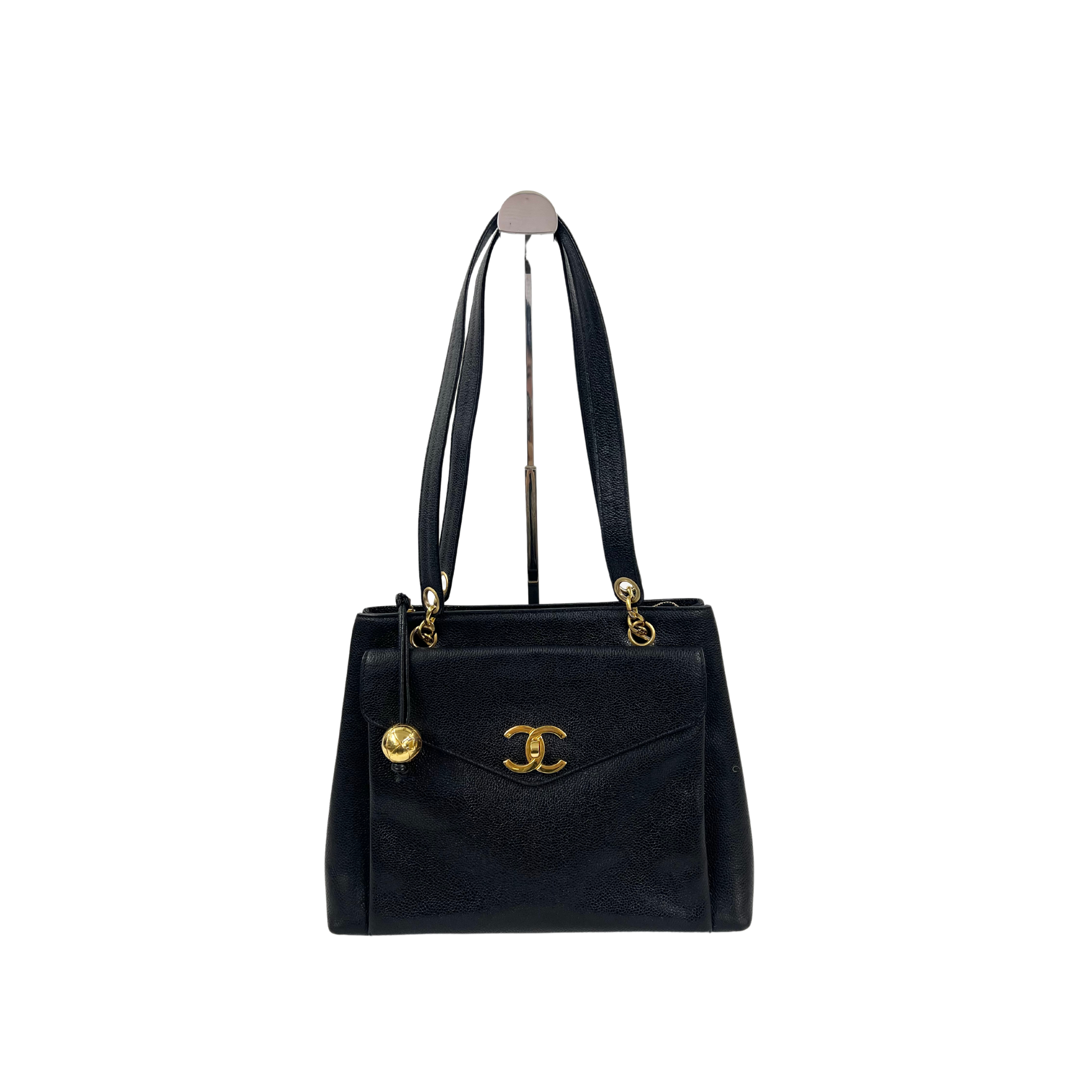 CHANEL VINTAGE CAVIAR TOTE OUTSIDE FLAP