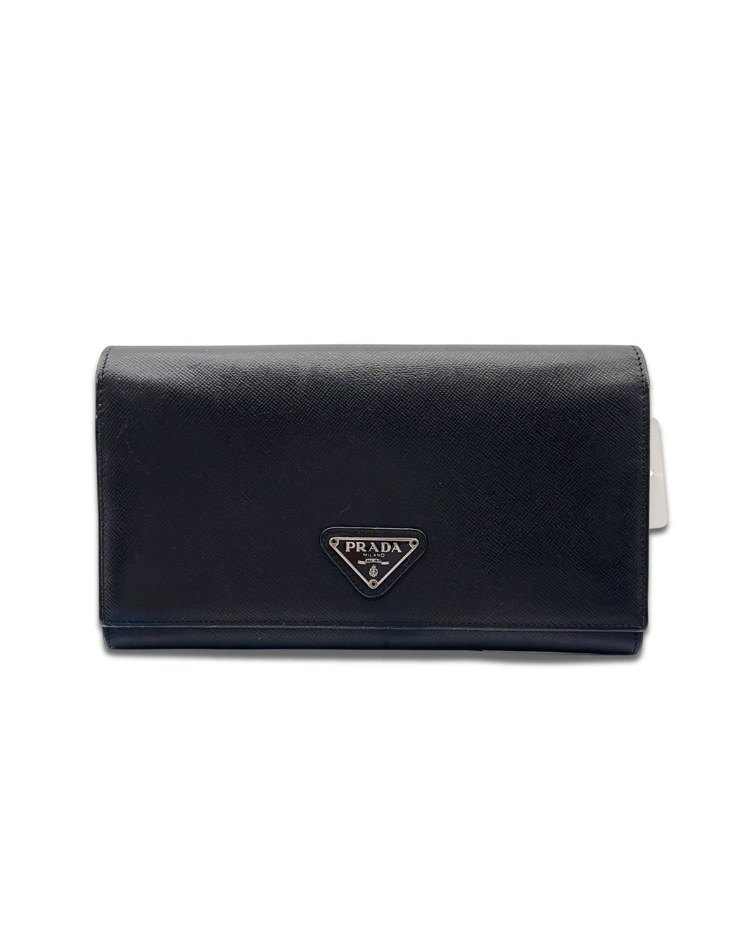 Prada Black Saffiano Leather Long Wallet