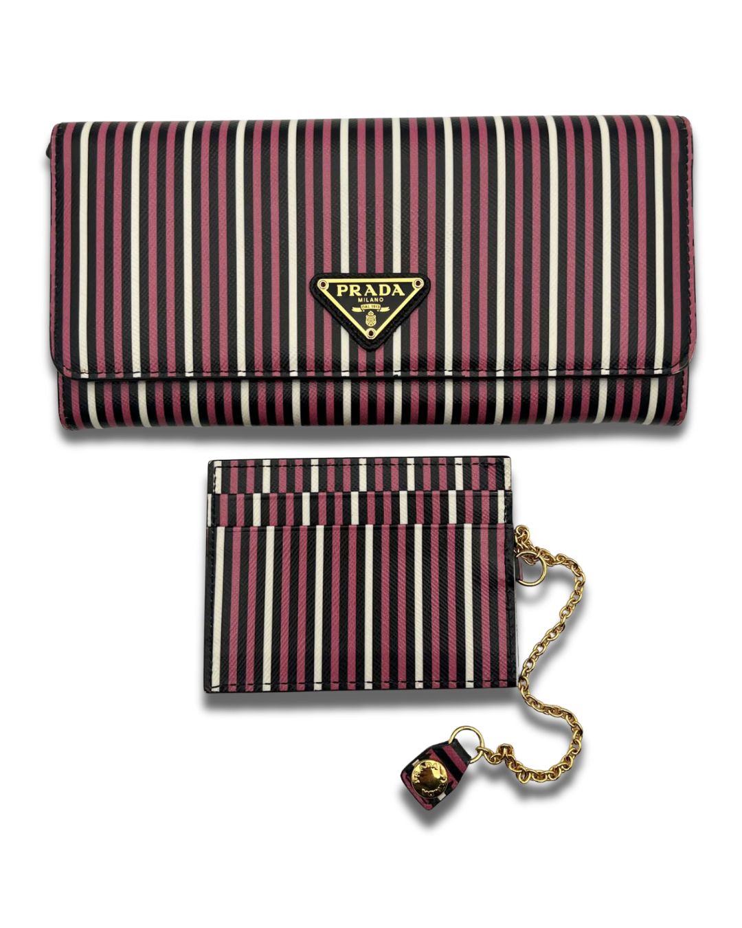 Prada Saffiano Leather Long Flap Wallet