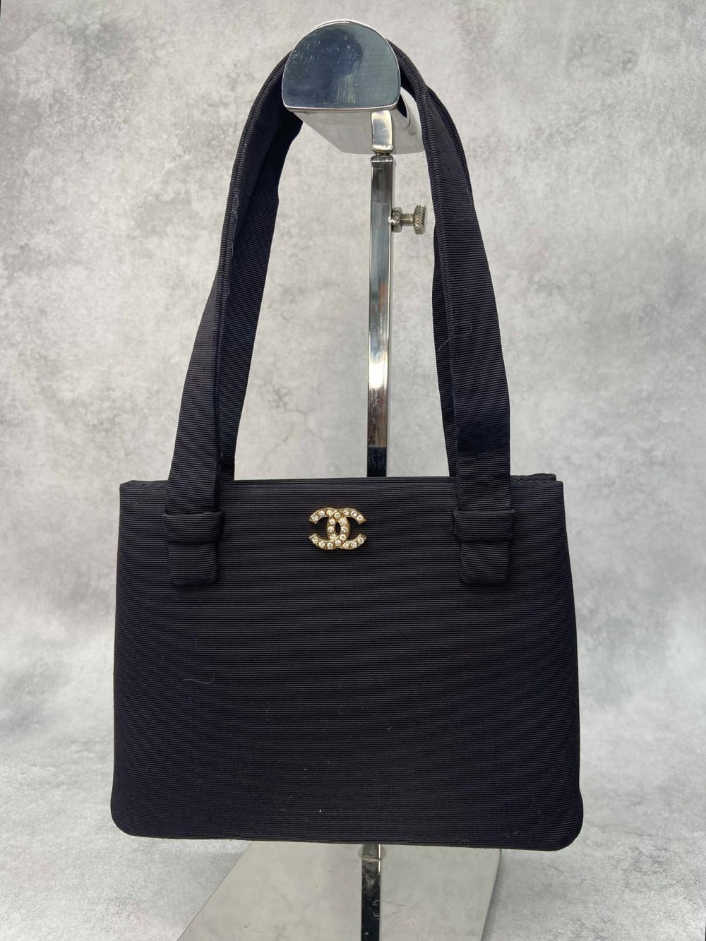 CHANEL SATIN COCO MARK HANDBAG - Image 2